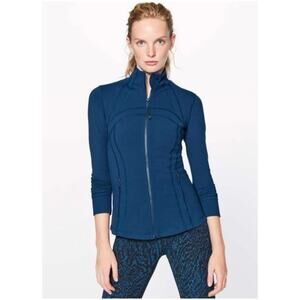 Lululemon Women’s Sz 10 Navy Blue Define Jacket Full Zip Night Tide Stretch Knit